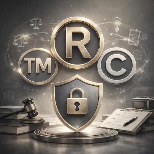 Co oznacza TM, R, C, SM przy nazwie firmy?